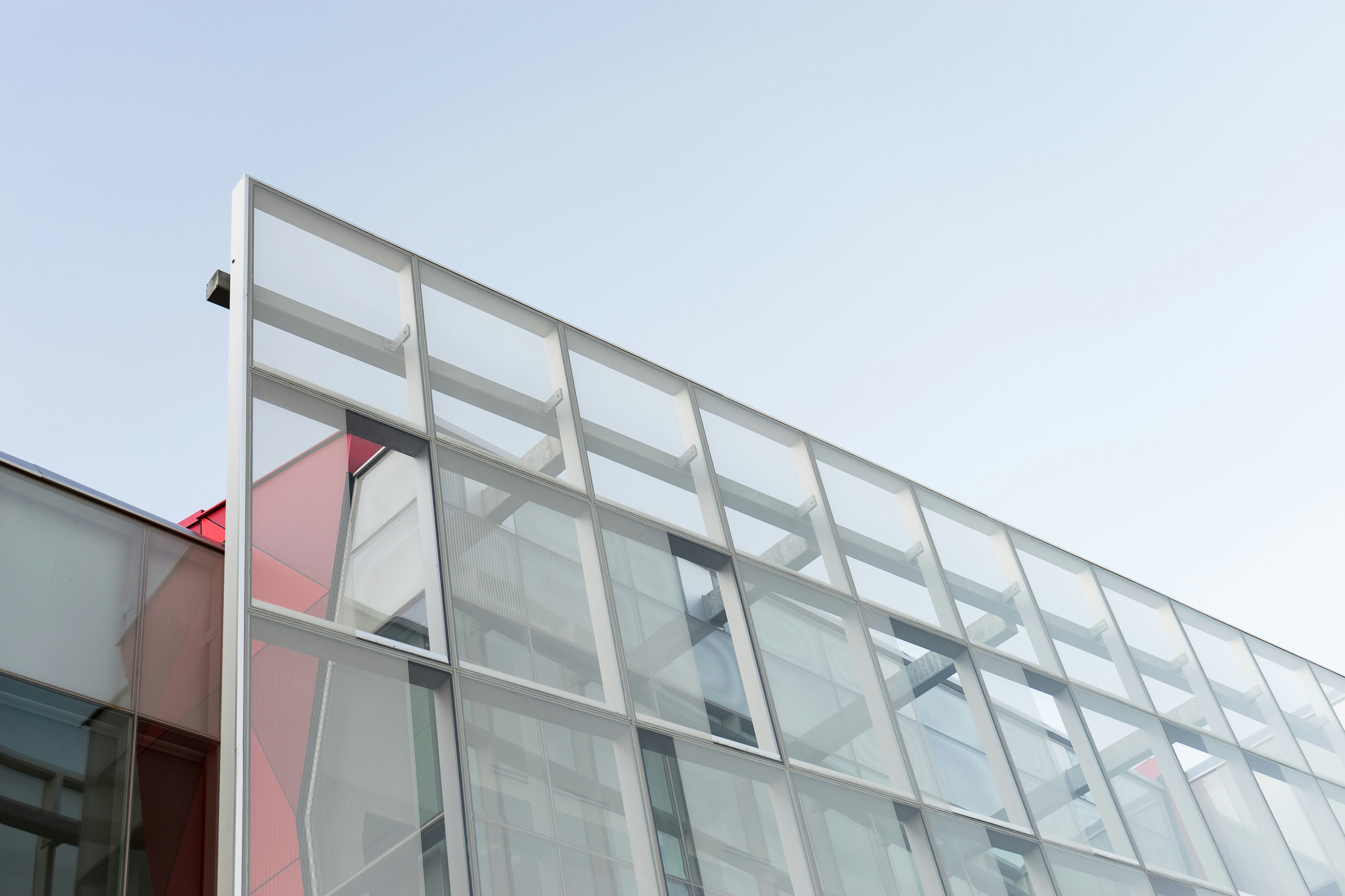 Glass curtain wall facade
